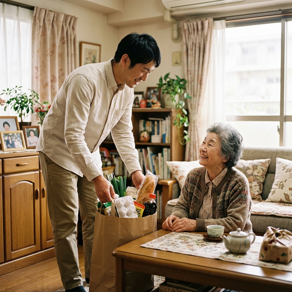 ご自宅での生活サポートやお話相手の様子